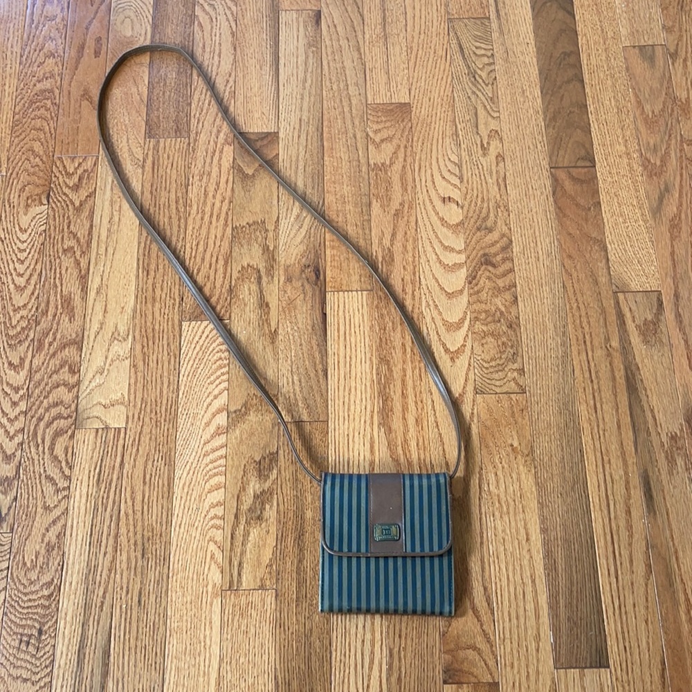 Brown and black Crossbody bag with many pockets